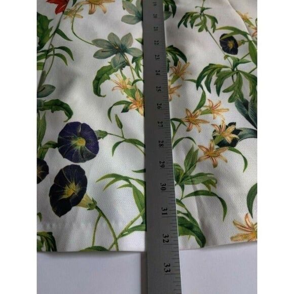 Forever21 Floral‎ Cap Sleeve Fit & Flare Dress White Green Womens Size Small - Picture 5 of 12